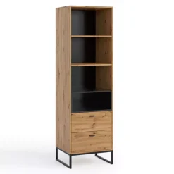 Regały Loftowe|Regały Biurowe>GiB Meble Regał industrialny loft z szufladami 60 cm dąb artisan OLI