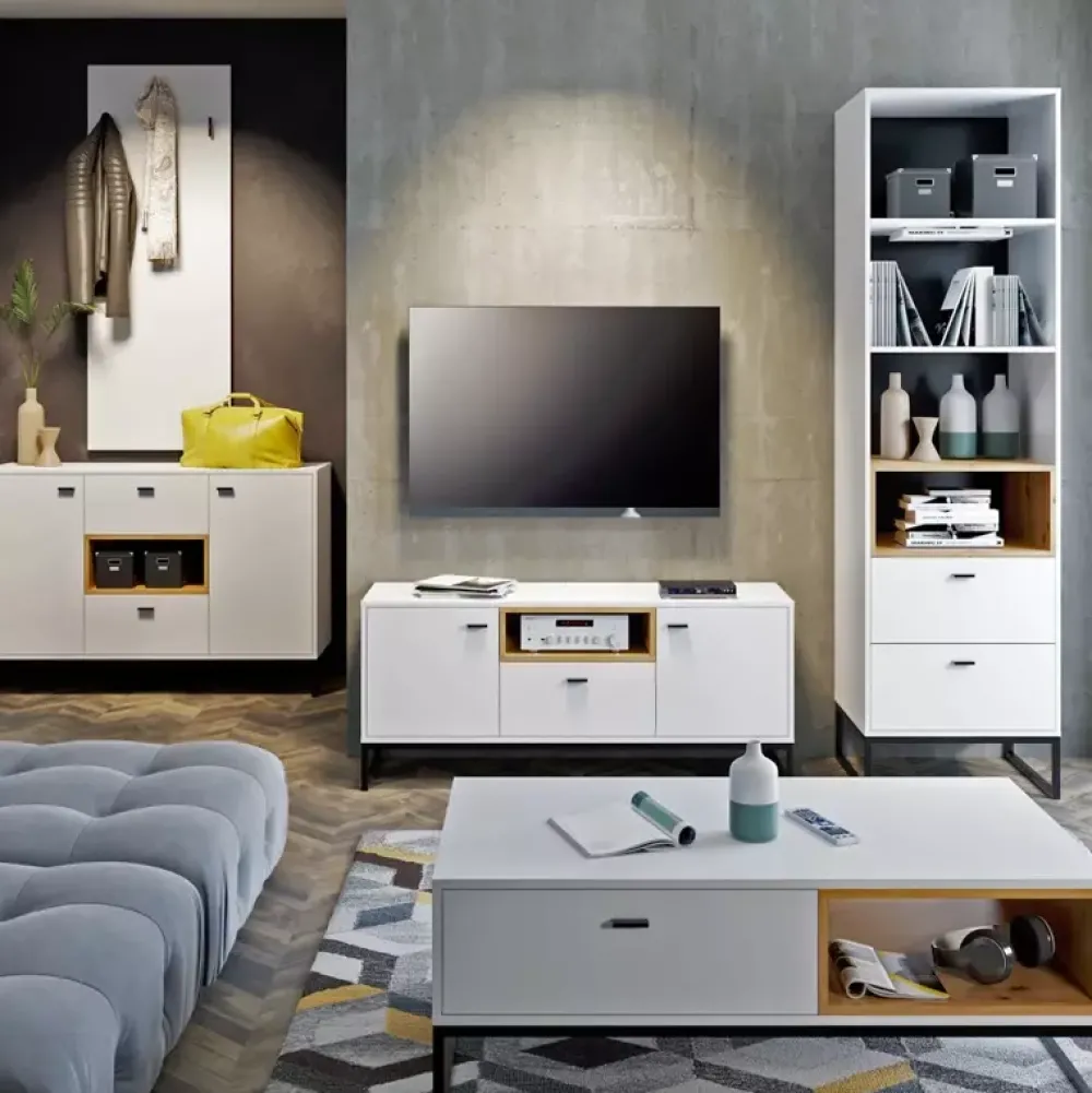 Regały Loftowe|Regały Biurowe>GiB Meble Regał industrialny loft z szufladami 60 cm dąb artisan OLI