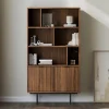 Regały Na Książki|Regały Loftowe>KAROL MEBLE Regał na książki 90 cm do salonu ELVIO orzech warmia