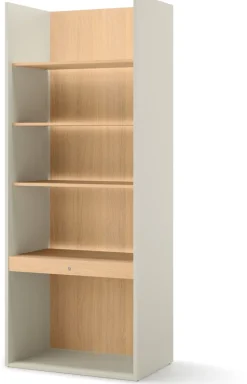 Regały Na Książki|Regały Dla Dzieci>lenart. Regał na książki 85 cm z pojemnymi półkami WOOW szampański/dąb vincenza