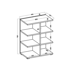 Regały Na Książki|Regały Dla Dzieci>Lempert Regał na książki MEIRA dąb sonoma