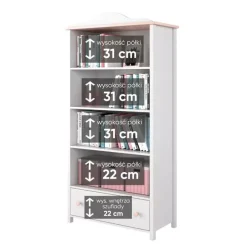 Regały Dla Dzieci|Meble Dla Dzieci></noscript>lenart. Regał na książki dla dzieci 85 cm LUNA