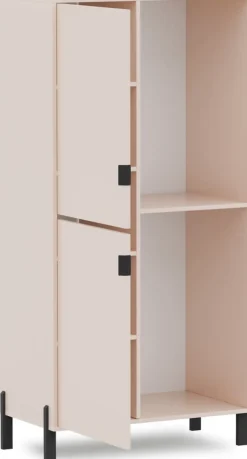 Regały Loftowe|Regały Na Książki>Stolar Regał na książki do salonu 155,5 cm beż piaskowy