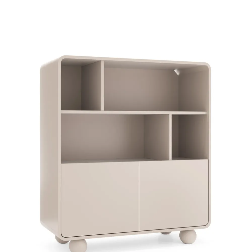 Regały Na Książki|Zestawy Mebli Do Salonu>PIASKI Regał na książki do salonu 108 cm kaszmir AVELON