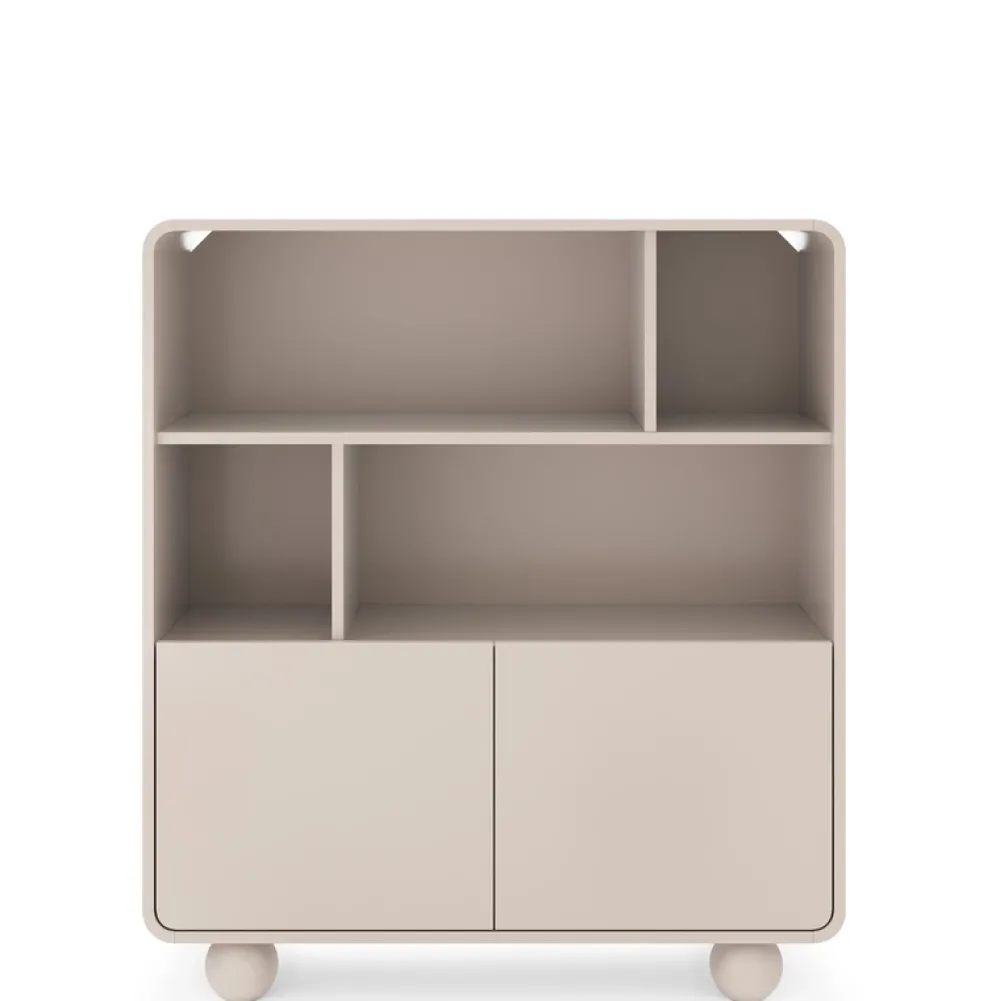 Regały Na Książki|Zestawy Mebli Do Salonu>PIASKI Regał na książki do salonu 108 cm kaszmir AVELON