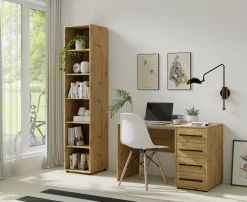 Regały Na Książki|Regały Biurowe>GiB Meble Regał na książki z półkami do pokoju 45 cm MAXIDO dąb artisan