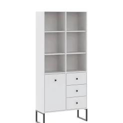 Regały Na Książki>INTER MEBLE Regał na książki z szufladami LAMORI biały