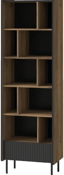 Regały Loftowe|Regały Na Książki>DOLMAR Regał otwarty na książki z szufladą 60 cm PINNACLE