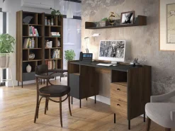 Regały Loftowe|Regały Na Książki></noscript>DOLMAR Regał otwarty na książki z szufladą 60 cm PINNACLE