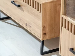 Regały Loftowe|Zestawy Mebli Młodzieżowych></noscript>DOMEL Regał w stylu nowoczesnym LAMELIX dąb artisan