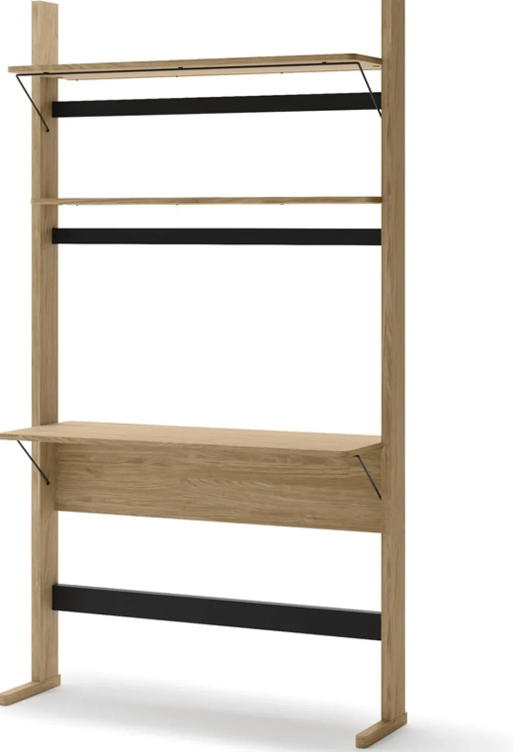 Regały Na Książki|Zestawy Mebli Młodzieżowych>lenart. Regał z biurkiem 108 cm do pokoju młodzieżowego dąb olejowany OLLIE