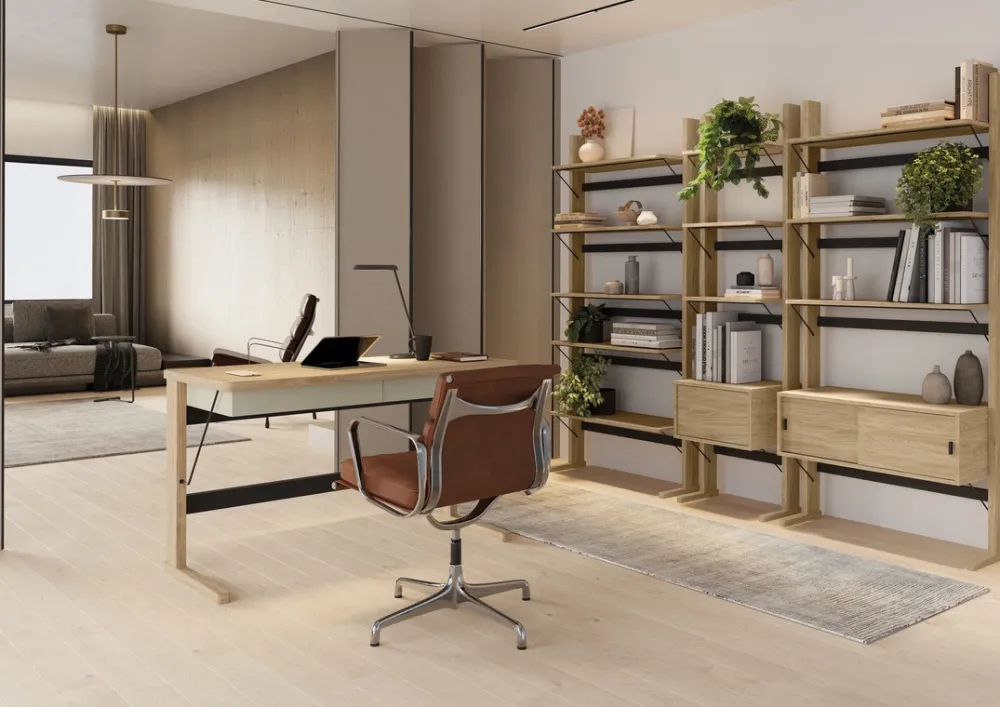 Regały Na Książki|Zestawy Mebli Młodzieżowych>lenart. Regał z biurkiem 108 cm do pokoju młodzieżowego dąb olejowany OLLIE