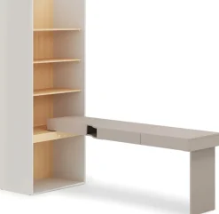 Biurka|Meble Dla Dzieci>lenart. Regał z biurkiem prawym do pokoju młodzieżowego WOOW dąb vincenza