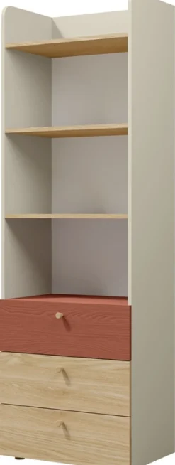 Zestawy Mebli Młodzieżowych>JUREK Regał z szufladami do pokoju młodzieżowego 60 cm YOKO