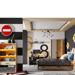 Meble Młodzieżowe|Zestawy Mebli Młodzieżowych></noscript>lenart. Regał z szufladami do pokoju młodzieżowego 90 cm QUBIC