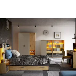 Meble Młodzieżowe|Zestawy Mebli Młodzieżowych></noscript>lenart. Regał z szufladami do pokoju młodzieżowego 90 cm QUBIC