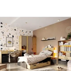 Meble Młodzieżowe|Zestawy Mebli Młodzieżowych></noscript>lenart. Regał z szufladami do pokoju młodzieżowego 90 cm QUBIC