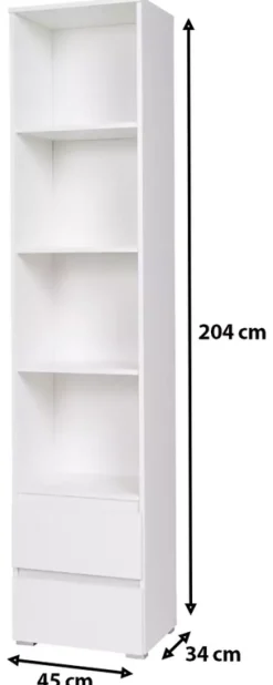 Zestawy Mebli Młodzieżowych>MARIDEX Regał z szufladami w stylu nowoczesnym COSTA dąb riviera