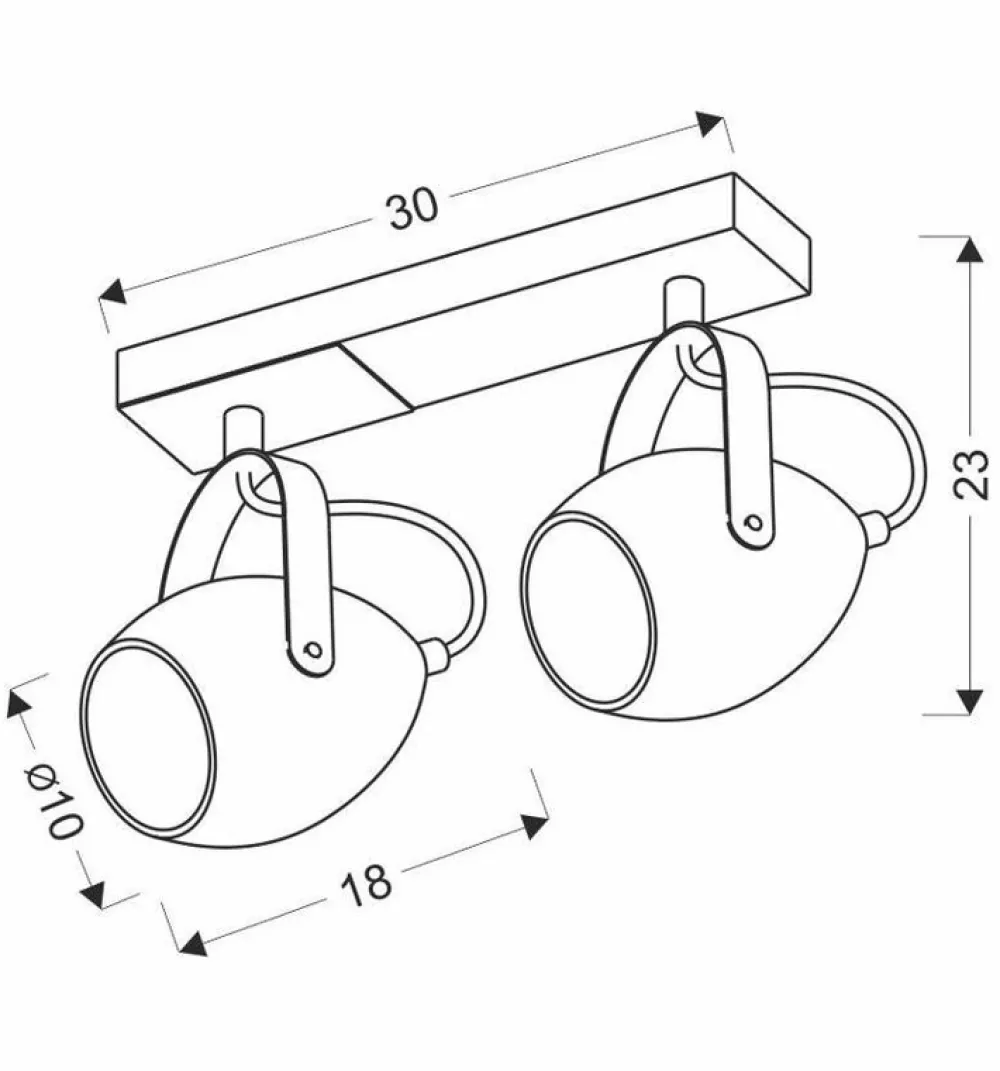 Oświetlenie Przedpokoju|Oświetlenie Sypialni>Candellux Lighting Regulowana lampa sufitowa Anica E14 2x40W