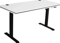 Biurka>Lempert Regulowane elektrycznie biurko białe MULL 138x67 cm metalowe nogi
