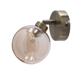 Oświetlenie Przedpokoju|Oświetlenie Jadalni></noscript>Candellux Lighting Rodia lampa kinkiet patynowy 1x40w g9 klosz bursztynowy