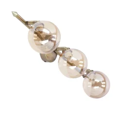 Oświetlenie Przedpokoju|Oświetlenie Jadalni></noscript>Candellux Lighting Rodia lampa sufitowa listwa patynowy 3x40w g9 klosz bursztynowy