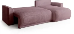 Narożniki|Meble Dla Dzieci>BROMARKT Rogówka do salonu z pojemnikiem i funkcją spania MORENO różowy