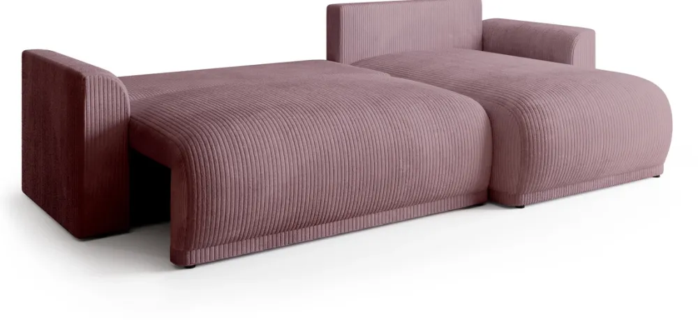 Narożniki|Meble Dla Dzieci>BROMARKT Rogówka do salonu z pojemnikiem i funkcją spania MORENO różowy