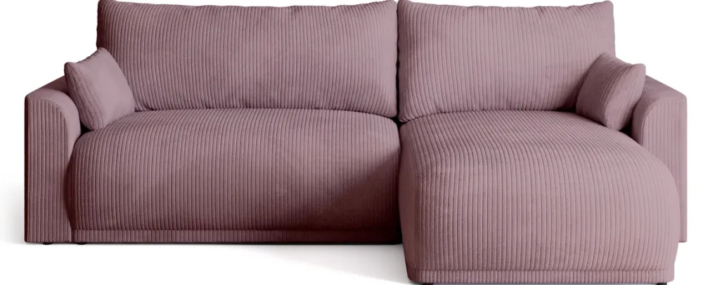 Narożniki|Meble Dla Dzieci>BROMARKT Rogówka do salonu z pojemnikiem i funkcją spania MORENO różowy