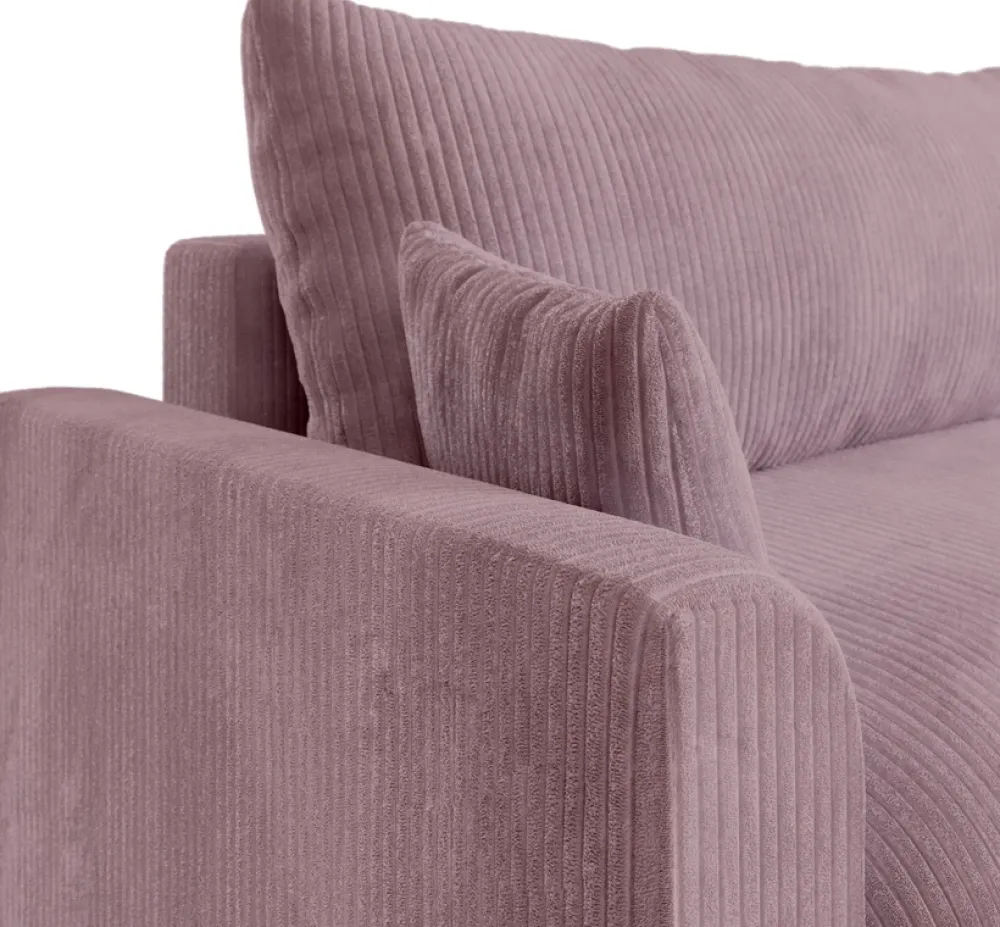 Narożniki|Meble Dla Dzieci>BROMARKT Rogówka do salonu z pojemnikiem i funkcją spania MORENO różowy