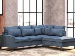 Narożniki>NEXT COLLECTION Rogówka wolnostojąca do salonu z poduchami SYLWIO płozy silikon