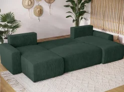 Narożniki>BROMARKT Rogówka z funkcją spania i pojemnikiem na pościel PLUSH U sztruks