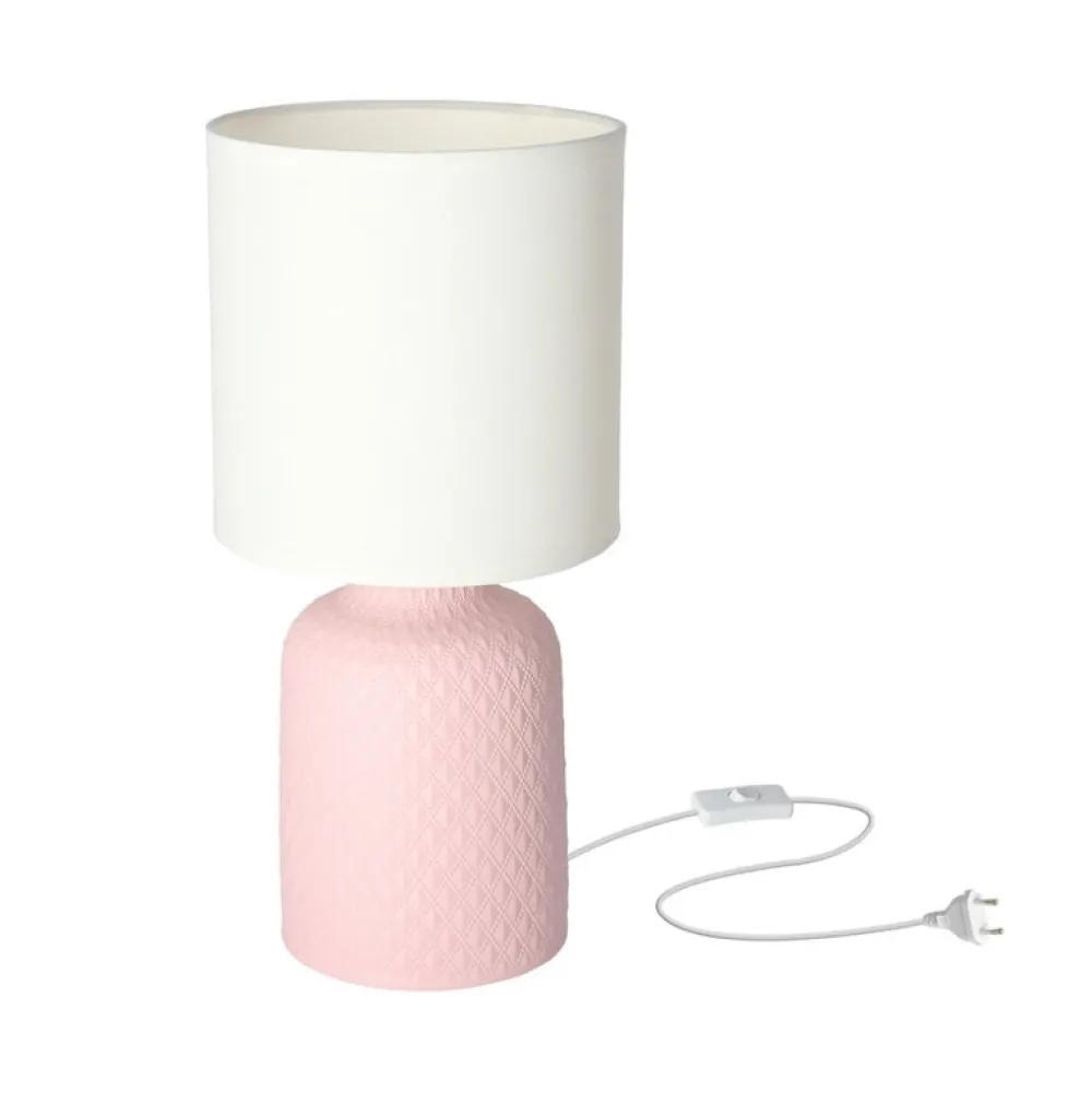 Oświetlenie Pokoju Dziecięcego|Oświetlenie Sypialni>Candellux Lighting Różowa lampka nocna ceramiczna Iner