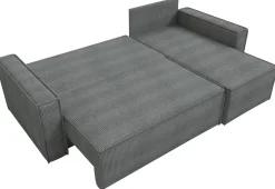 Narożniki>IZABELLA MEBLE Różowa rozkładana rogówka z funkcją spania DEXTER