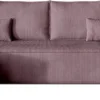 Narożniki>BROMARKT Różowy narożnik sztruksowy z funkcją spania do salonu TOP U SLIM