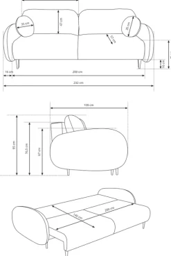 Meble Dla Dzieci|Kanapy I Sofy></noscript>LASKI Rozkładana kanapa do salonu z funkcją spania SONIC