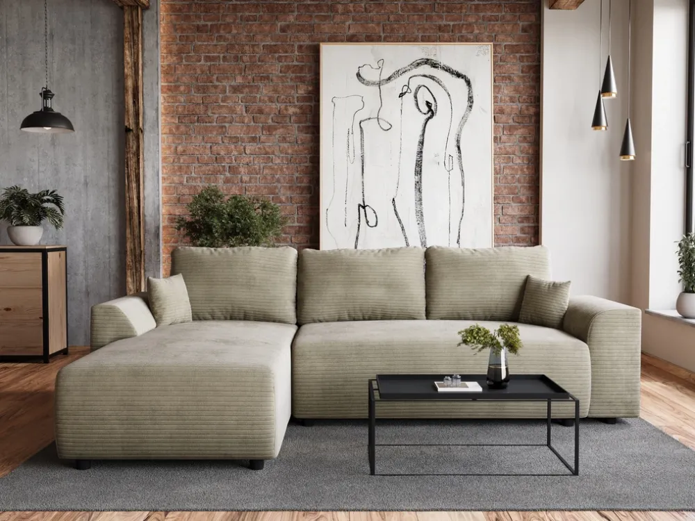 Meble Dla Dzieci|Narożniki>BROMARKT Rozkładana kanapa narożna do salonu z funkcją spania ROMEO