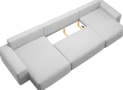 Narożniki>BROMARKT Rozkładana kanapa narożna w kształcie U duża welur z funkcją spania CAMILO