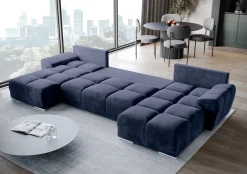 Narożniki>BROMARKT Rozkładana kanapa narożna z funkcją spania NUBES monolith