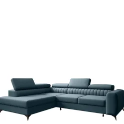 Narożniki>NEXT COLLECTION Rozkładana kanapa narożna z regulowanymi zagłówkami PAULLETTO metalowe nóżki