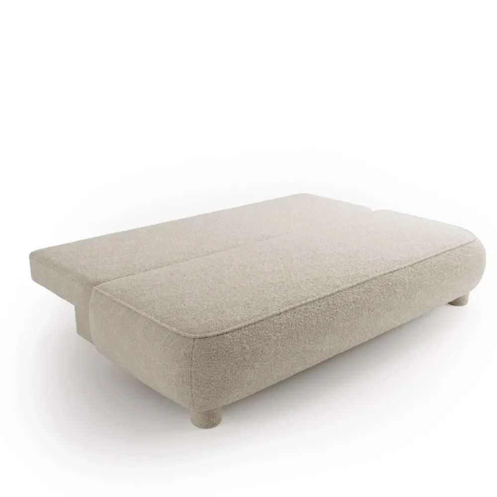 Meble Dla Dzieci|Meble Młodzieżowe>UNISTYL MEBLE Rozkładana kanapa z funkcją spania i pojemnikiem do salonu boucle beż jasny GISELLE