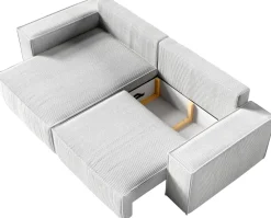 Meble Dla Dzieci|Narożniki>BROMARKT Rozkładana rogówka do salonu z funkcją spania sztruksowa ELDON