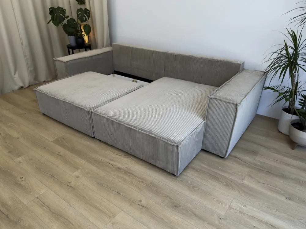 Meble Dla Dzieci|Narożniki>BROMARKT Rozkładana rogówka do salonu z funkcją spania sztruksowa PEDRO