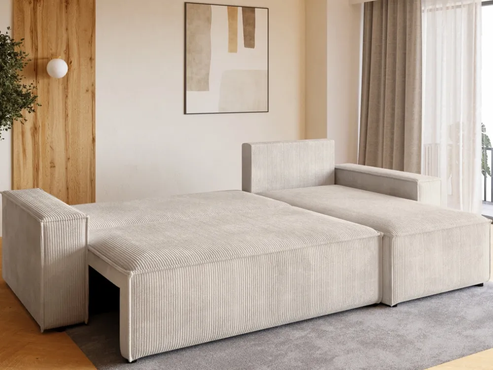 Meble Dla Dzieci|Meble Młodzieżowe>BROMARKT Rozkładana rogówka z funkcją spania ADI pojemnik na pościel