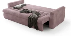 Meble Młodzieżowe|Kanapy I Sofy>BROMARKT Rozkładana różowa kanapa z funkcją spania do salonu LUIS