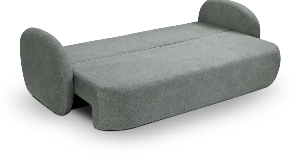Meble Dla Dzieci|Kanapy I Sofy>LASKI Rozkładana sofa do salonu z funkcją spania i pojemnikem OMERO szara