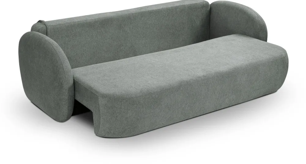 Meble Dla Dzieci|Kanapy I Sofy>LASKI Rozkładana sofa do salonu z funkcją spania i pojemnikem OMERO szara