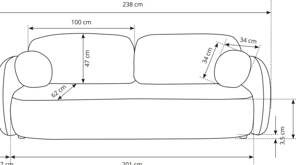 Meble Dla Dzieci|Kanapy I Sofy>LASKI Rozkładana sofa do salonu z funkcją spania i pojemnikem OMERO szara