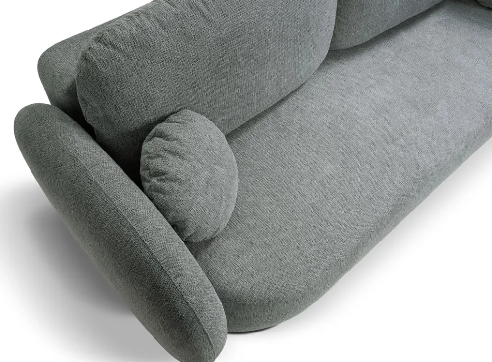 Meble Dla Dzieci|Kanapy I Sofy>LASKI Rozkładana sofa do salonu z funkcją spania i pojemnikem OMERO szara