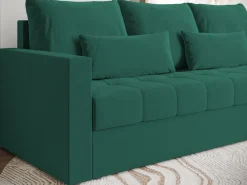 Meble Dla Dzieci|Meble Młodzieżowe></noscript>BROMARKT Rozkładana sofa trzyosobowa z funkcją spania HOT butelkowa zieleń